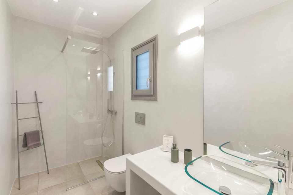 Deluxe Apartment | Bathroom | Shower, hydromassage showerhead, free toiletries, hair dryer