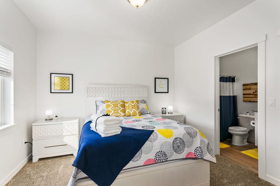 cozy king bed in unit 2