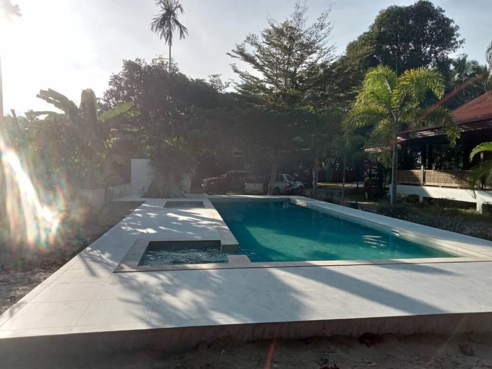 12x4 lap swimming pool plus Jacuzzi and kids pool. 