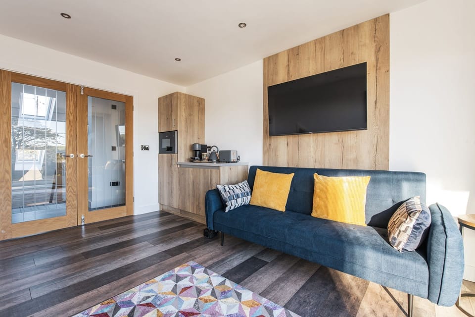 A living room at Porthleven View, Cornwall