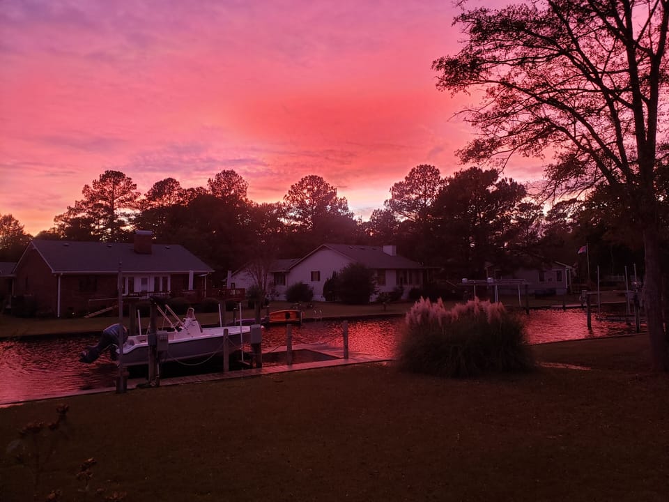 Sunset from the deck.