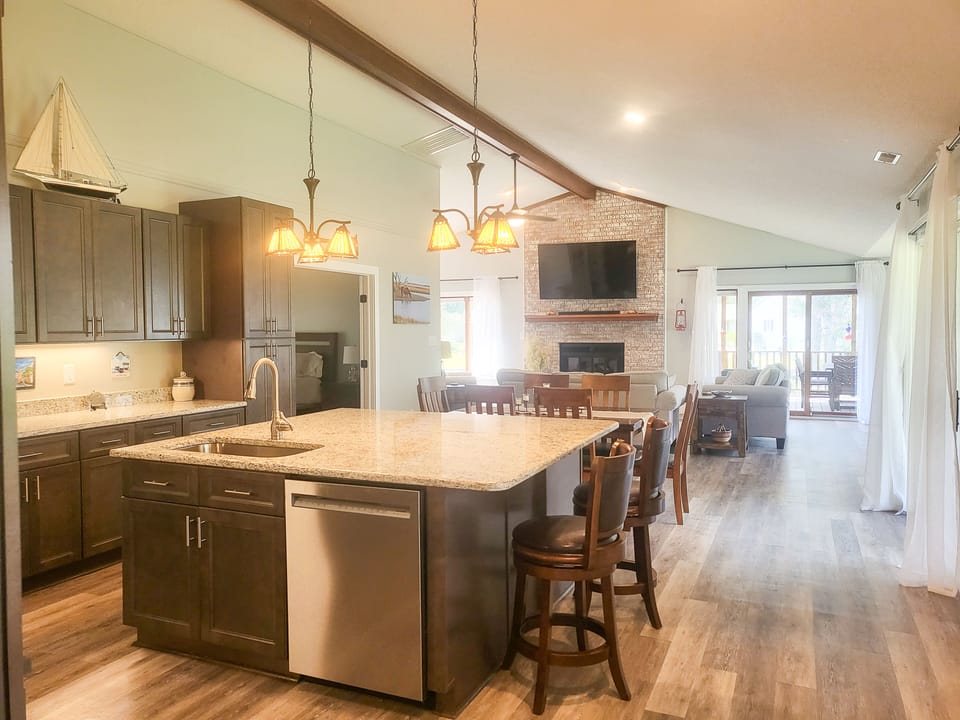 Open floor plan for gathering and enjoying friends and family. 