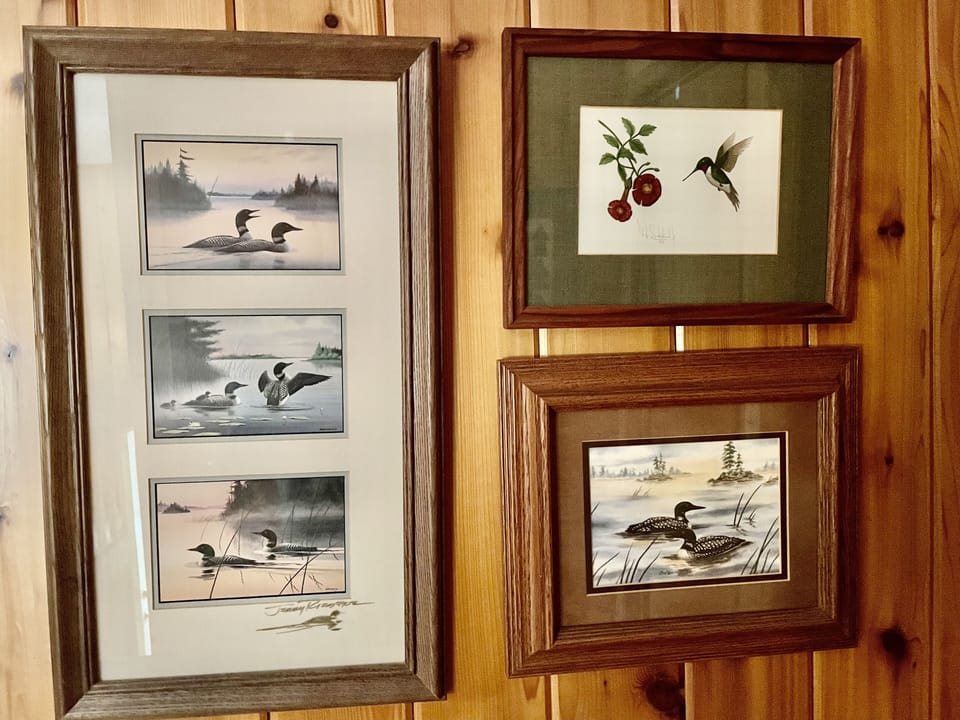 Listen and watch for loons and hummingbirds!