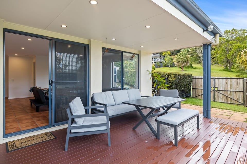 Alfresco dining area with BBQ.