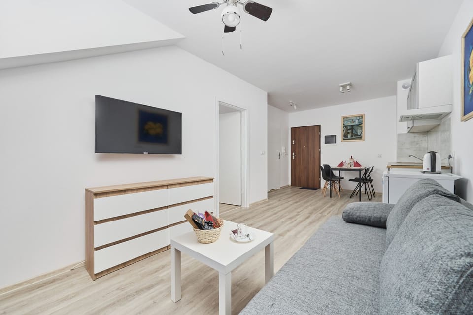Modern TV in the apartment. 