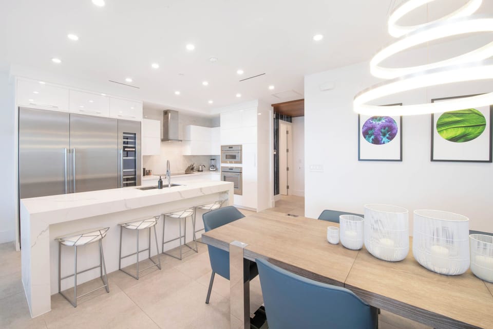 Modern dining area.