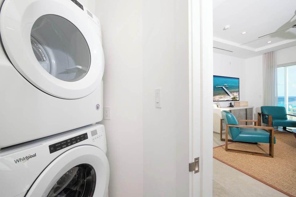 In-unit laundry room. 
