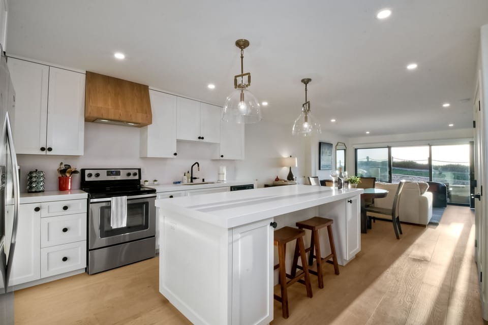 Fully remodeled modern kitchen.