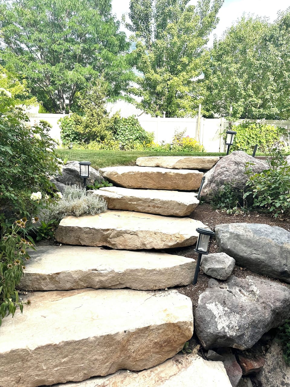 These are the steps that lead to the apartment.