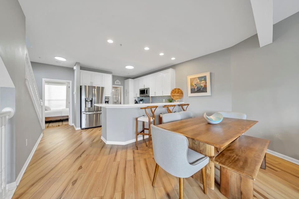 Seating at Dining Room Table and Bar