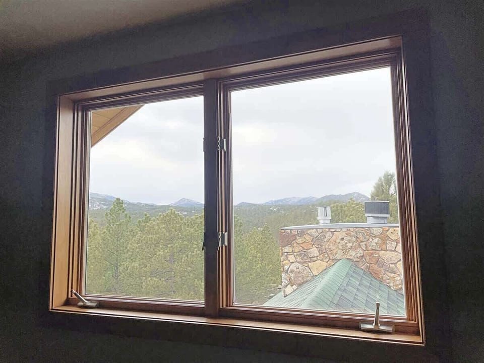 View from the area with the bunk beds 