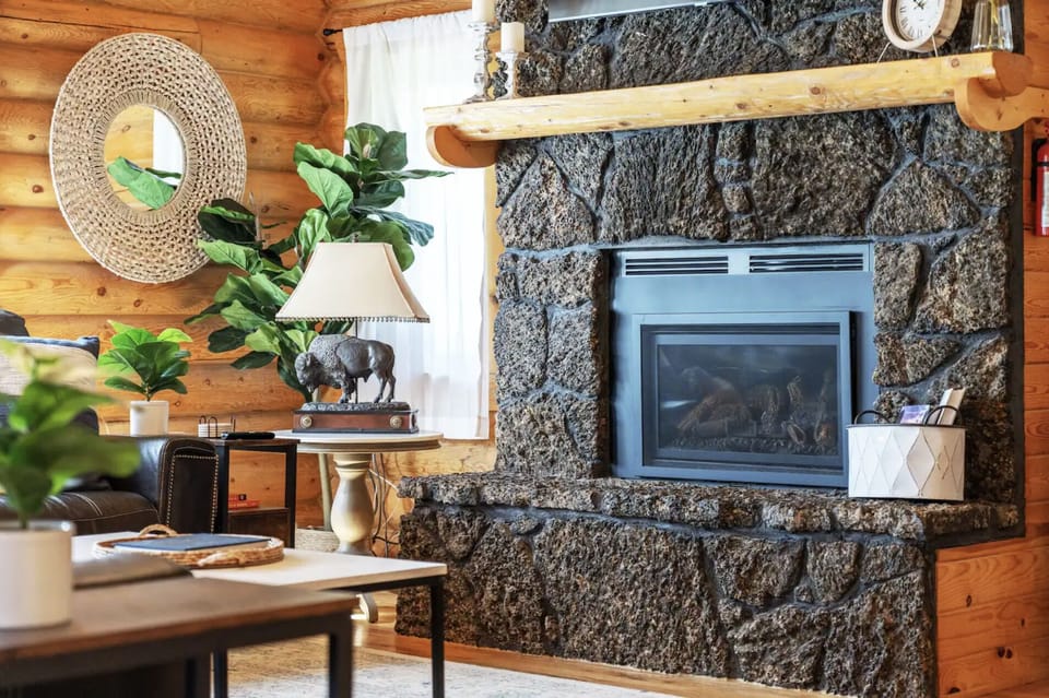 Fire place to enjoy warm on cold days!