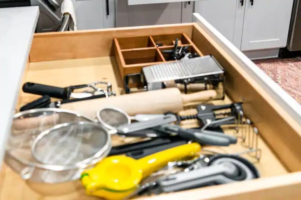 All necessary utensils provided in kitchen.