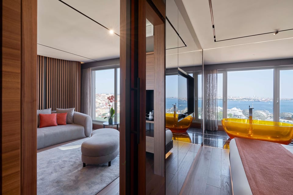 Bosphorus Suite | Living area | 32-inch LCD TV with satellite channels, TV