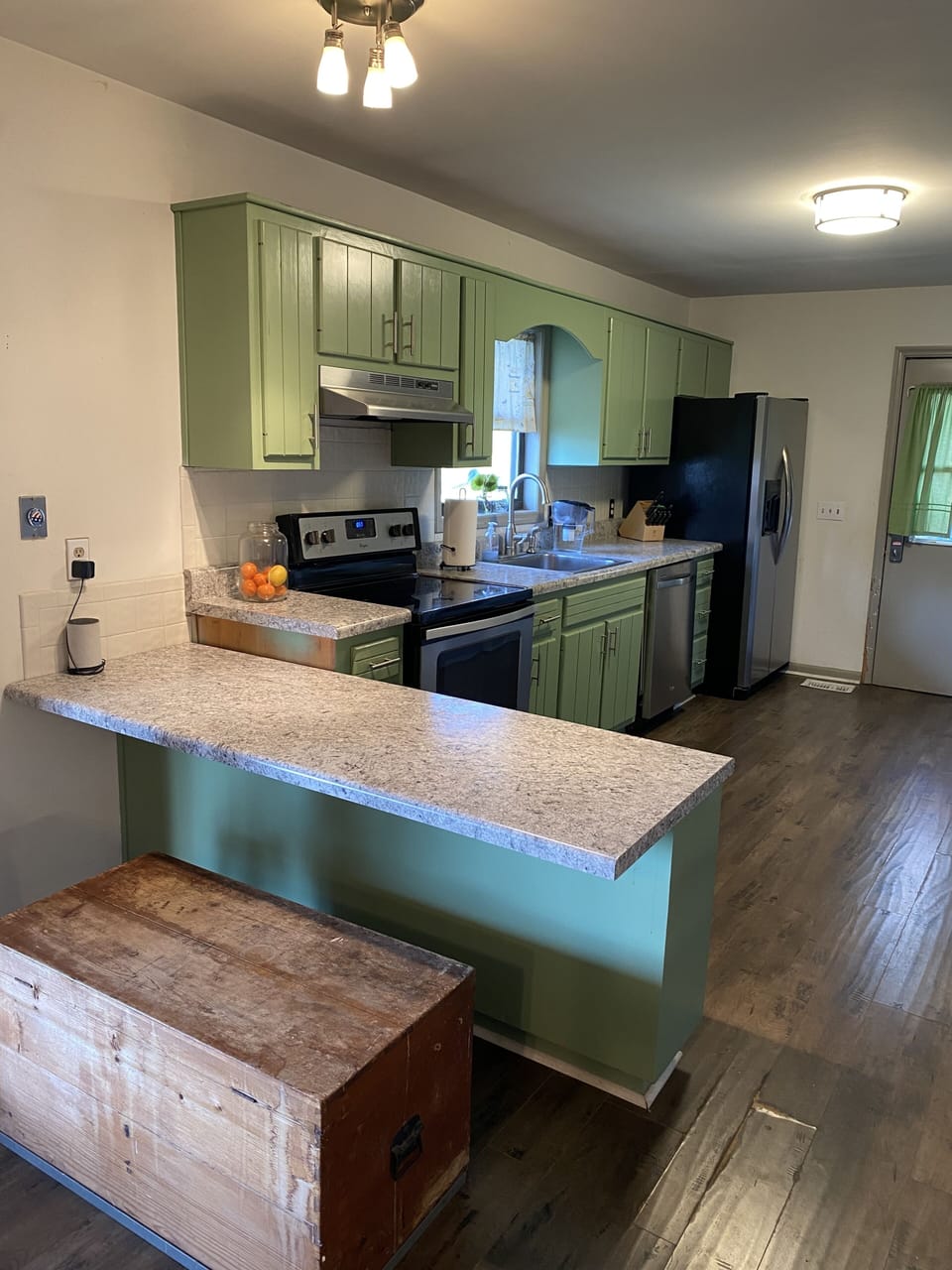 The Farm House kitchen has modern appliances, great for entertaining groups.
