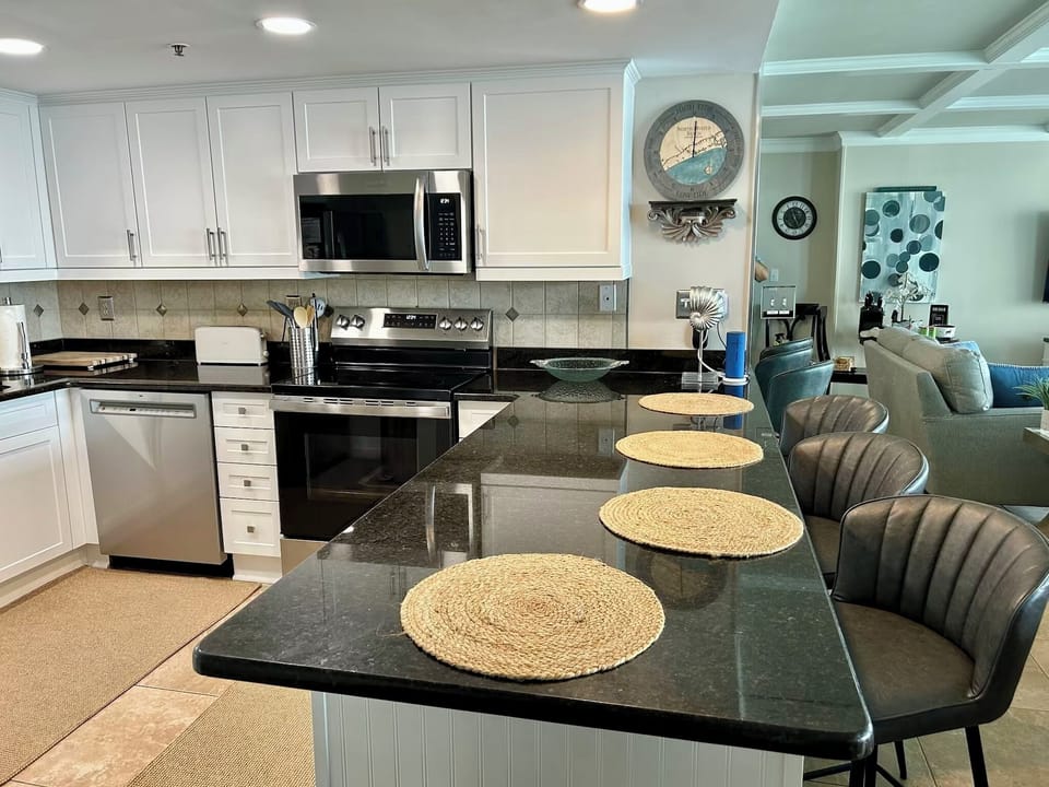 Kitchen with new appliances and cabinets