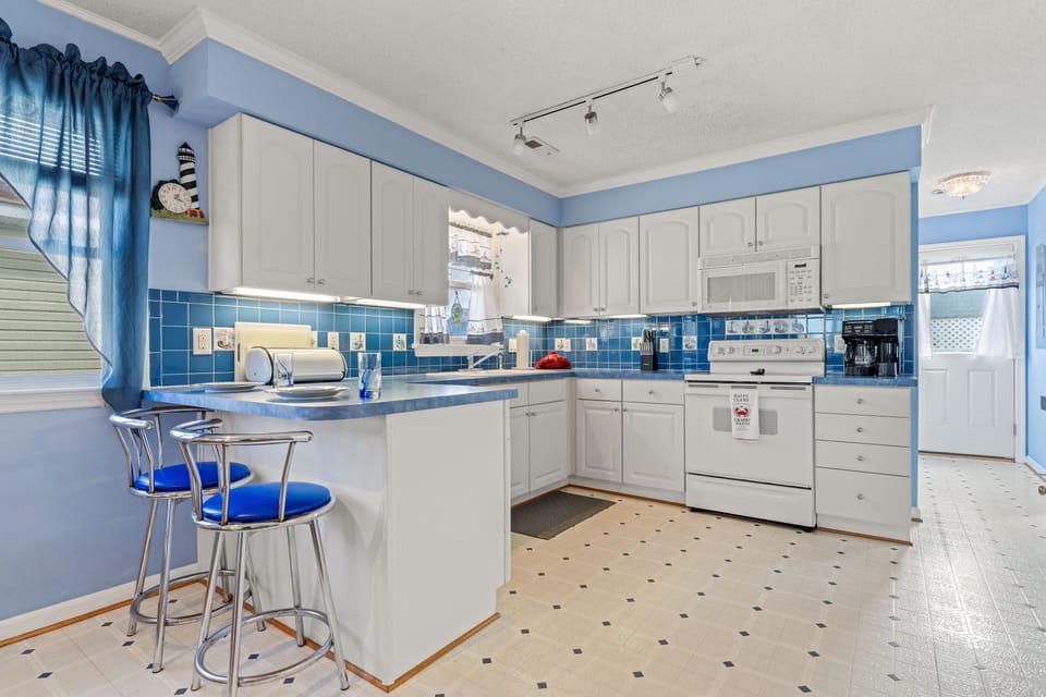 Open kitchen offers space for the chef in your group to prep meals