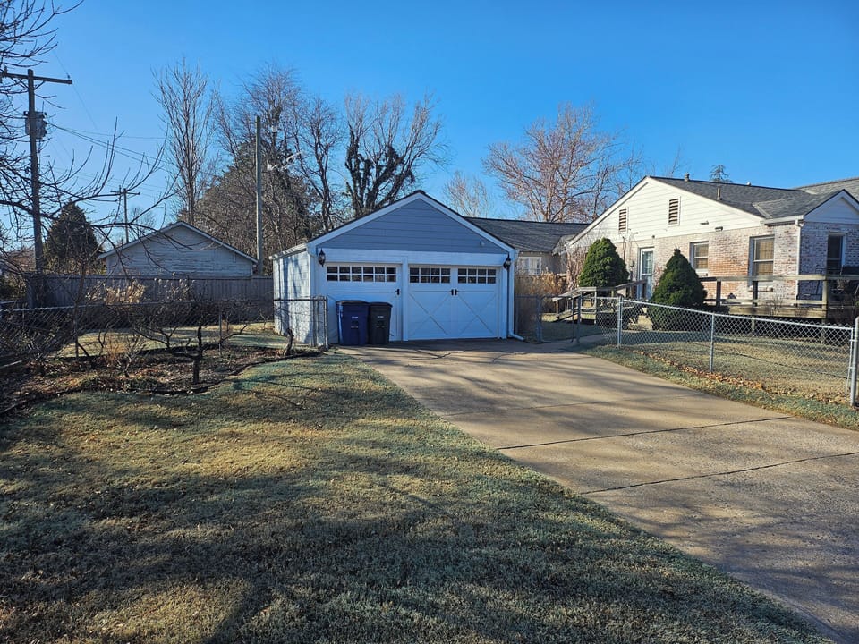 Driveway & backyard