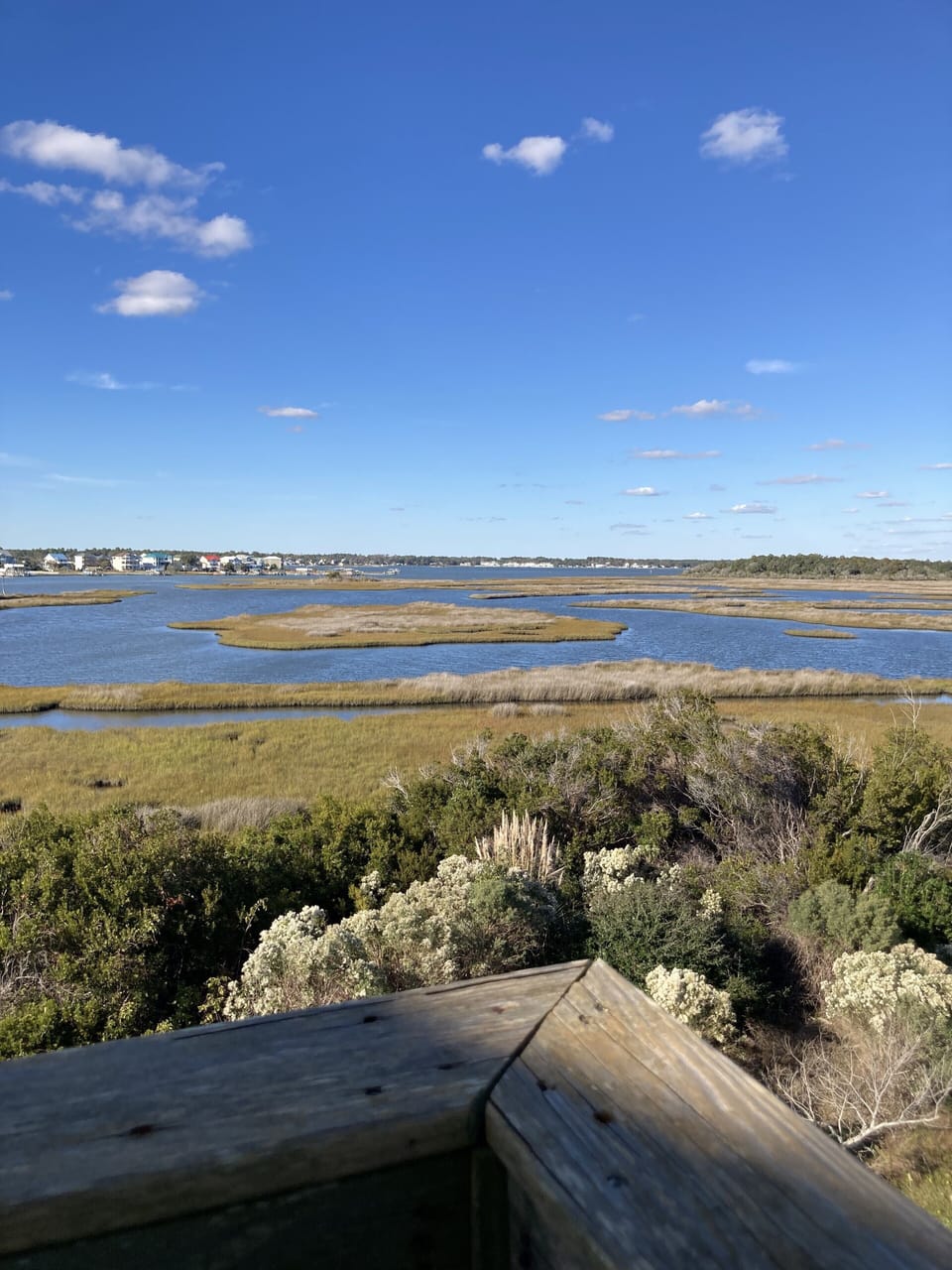Birds' eye view  of the intracoastal waterway  from one of the back 3 decks.