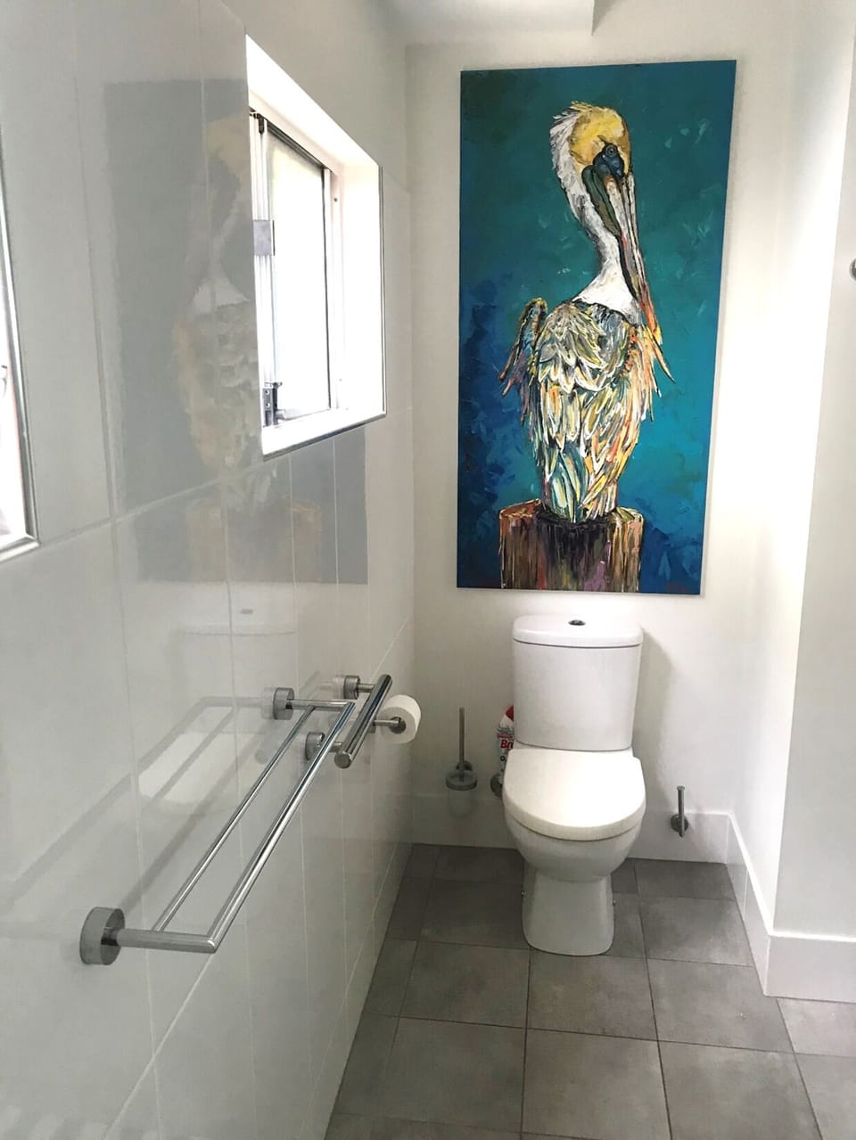 Toilet in family bathroom.