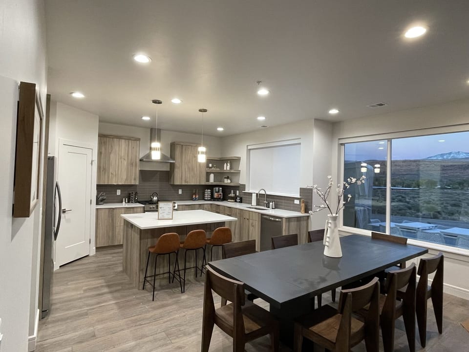 beautiful kitchen full of amenities