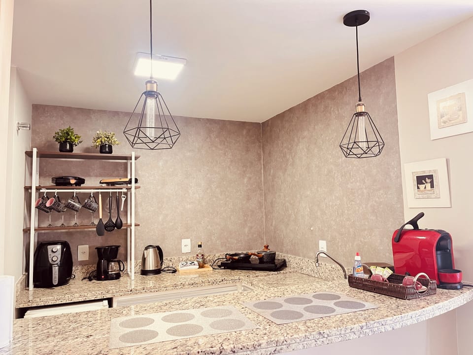 Comfort Apartment | Private kitchen | Mini-fridge, stovetop, espresso maker, electric kettle