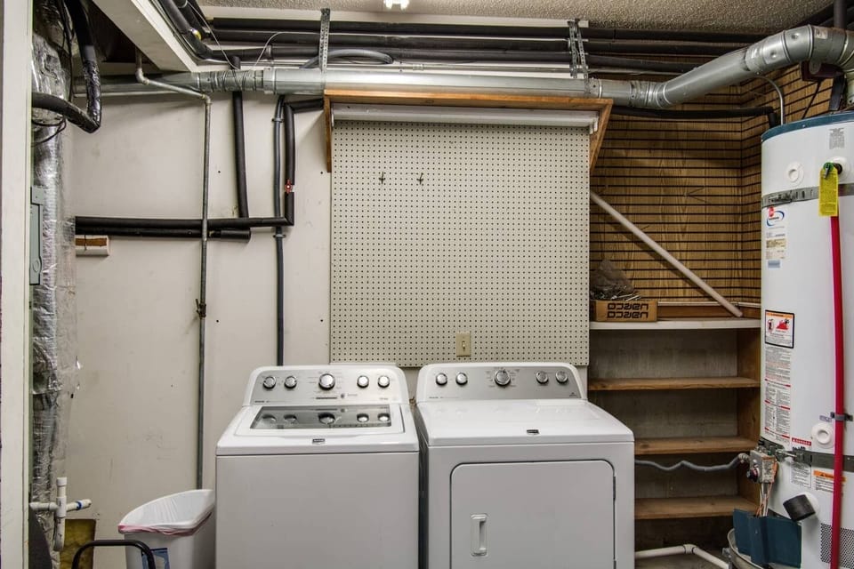 Washer and Dryer in Garage Area-Apartment