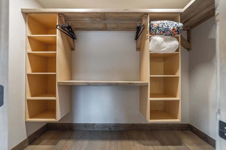 Master bedroom walk in closet- upstairs loft area, across from Master bathroom.