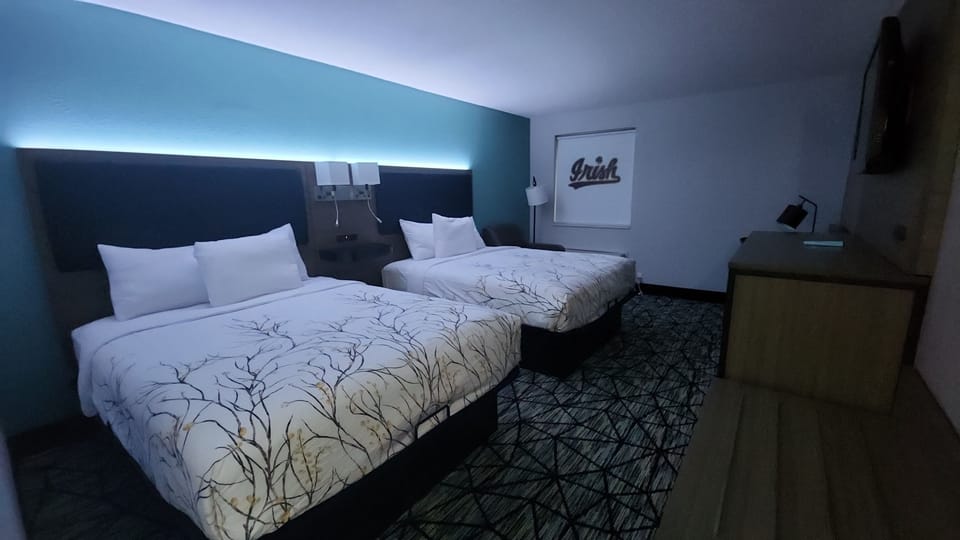 Room, 2 Queen Beds, Non Smoking | Desk, blackout drapes, iron/ironing board, WiFi (free)