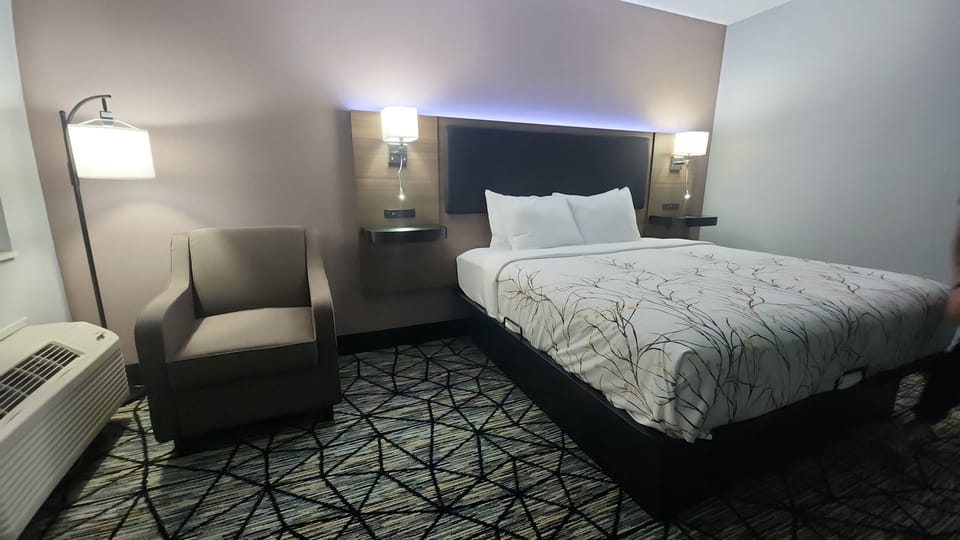 Desk, blackout drapes, iron/ironing board, WiFi (free)