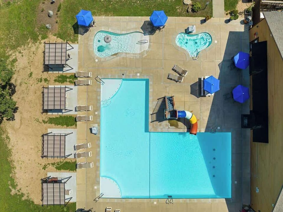 Community Outdoor Pool is typically open from Memorial Day to Labor Day, but may stay open after Labor Day pending weather.