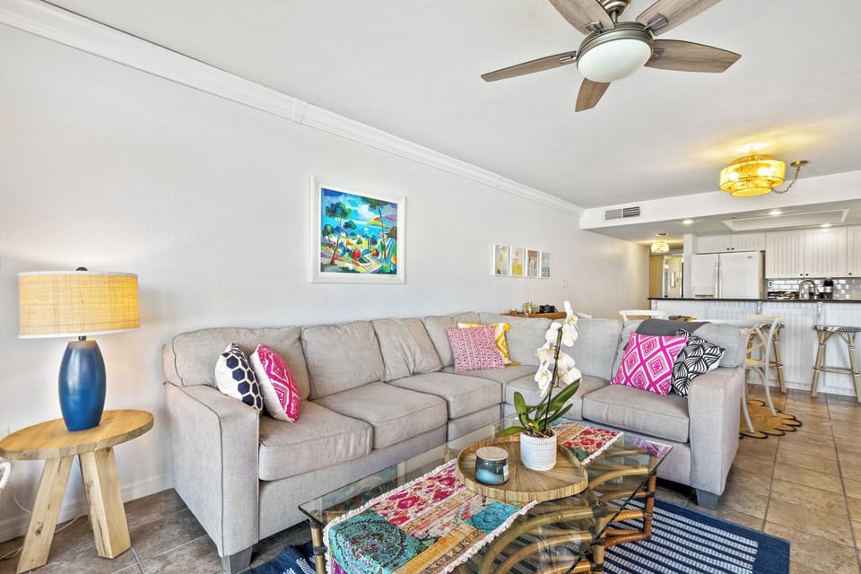 There is plenty of room to relax or entertain.