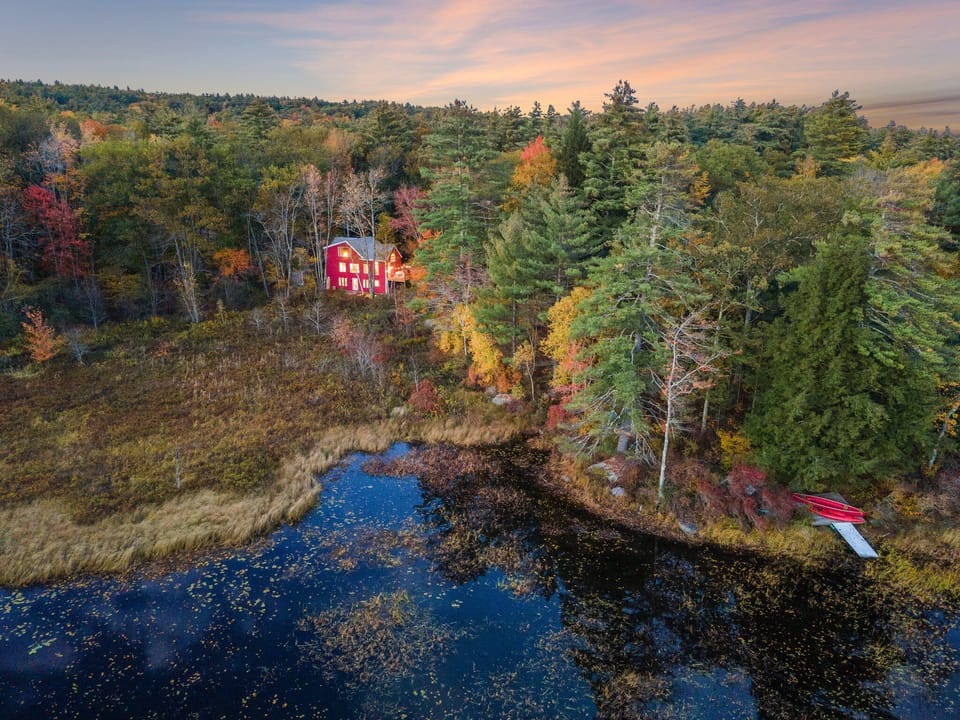 There is a dedicated path to the dock to launch kayaks/canoes.