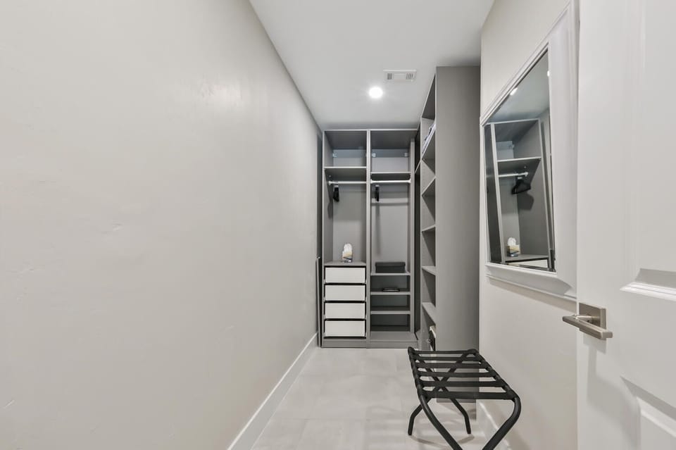 Walk in closet in master