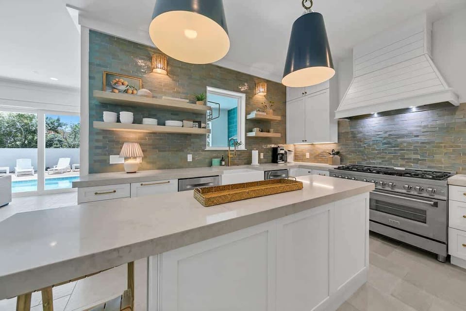 The Ample Kitchen Island is Perfection When it Comes to Prepping Your Gourmet Meals at Home