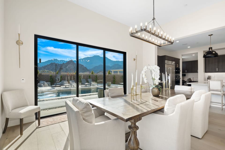 Dining Room with mountain views 