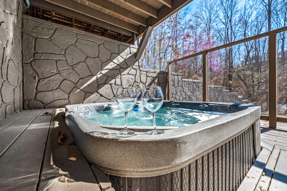 Soak your troubles away in your private hot tub.