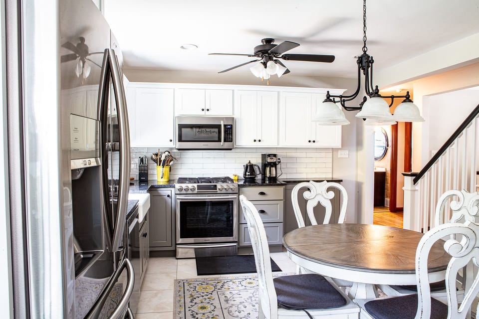 Ceiling fans in nearly every room.