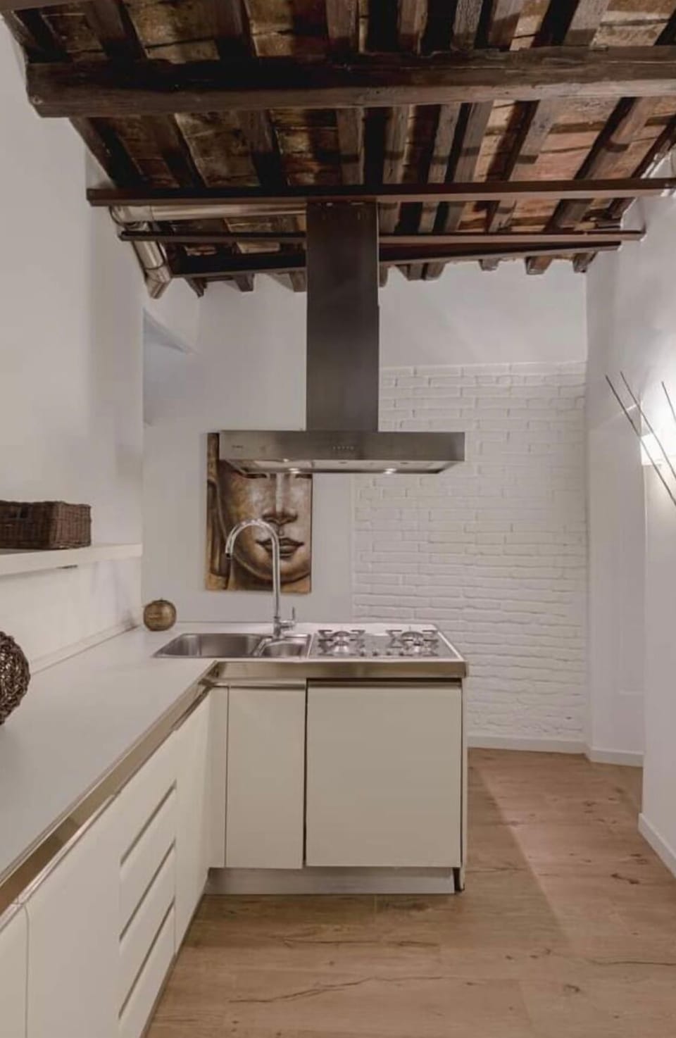 Luxury Apartment | Private kitchen | Full-size fridge, microwave, oven, stovetop