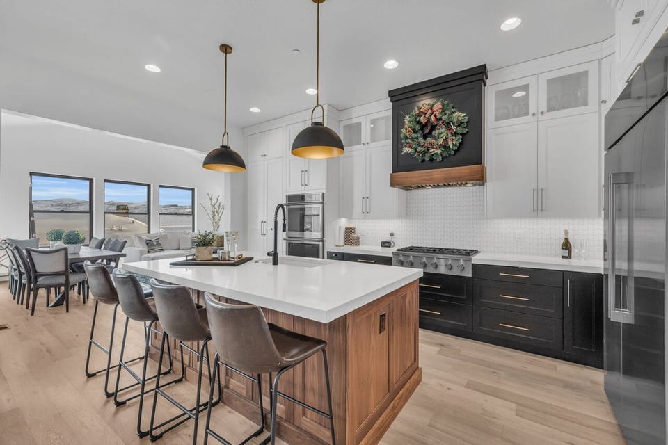 Kitchen with chef grade appliances