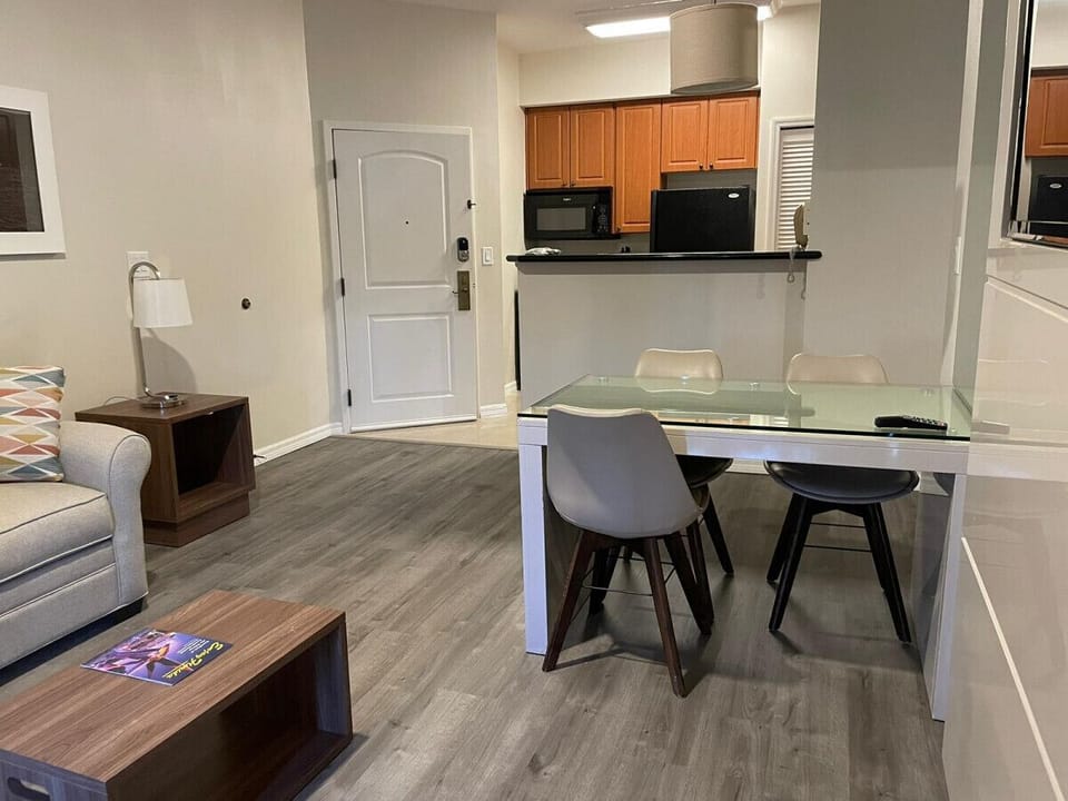 Living, dinning, kitchen