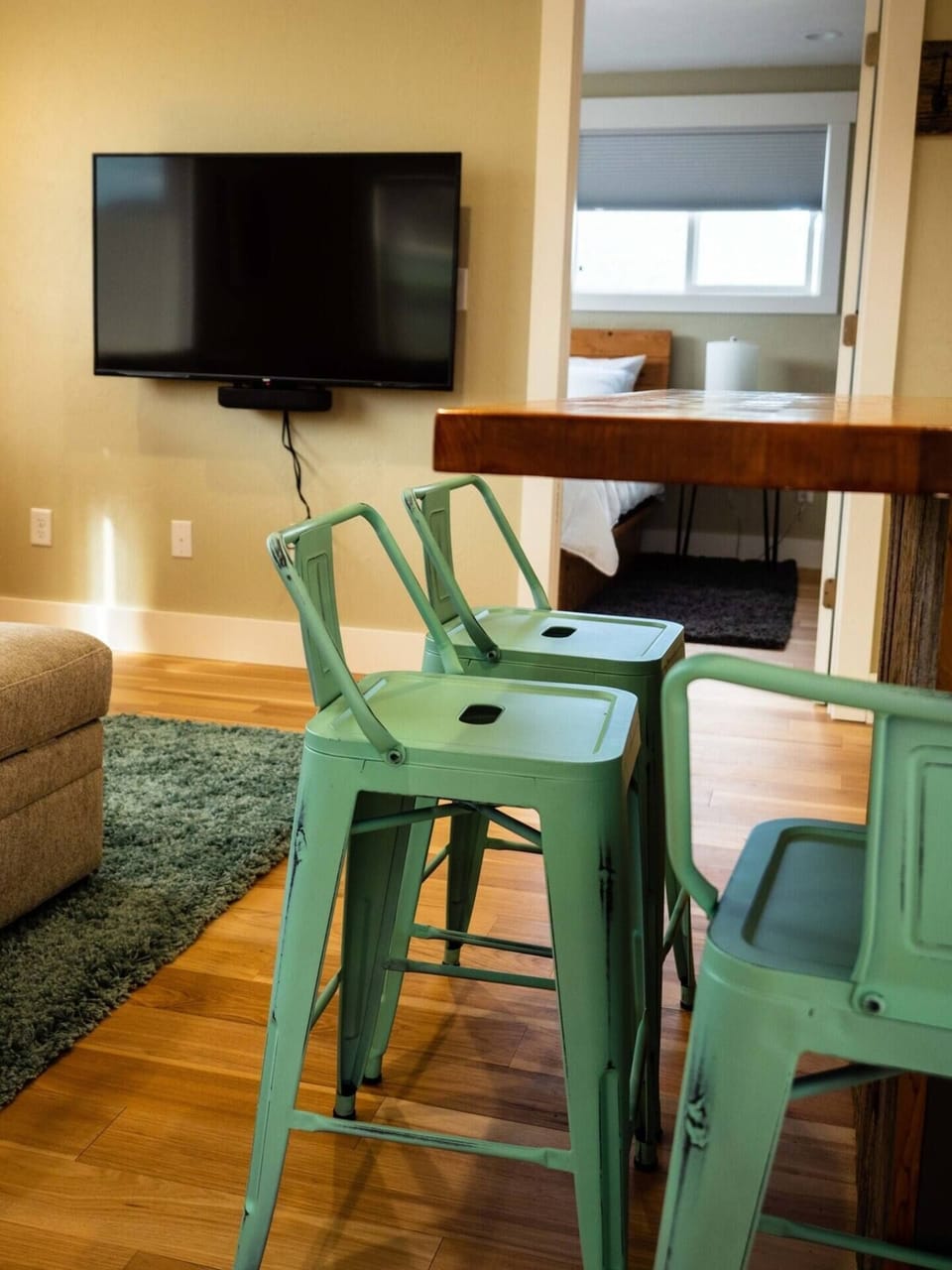 Large island provides eat-in kitchen seating for 4.