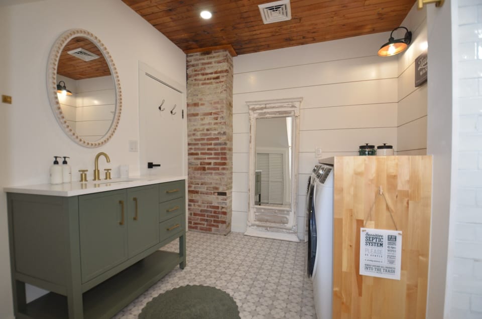 Guest Bathroom with Laundry.