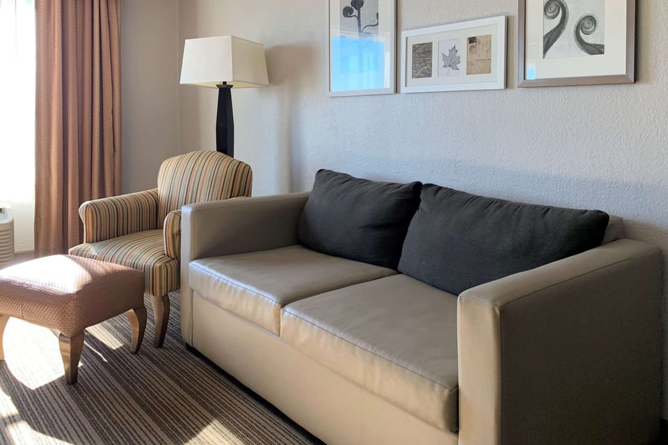 Hypo-allergenic bedding available, in-room safe, desk, laptop workspace