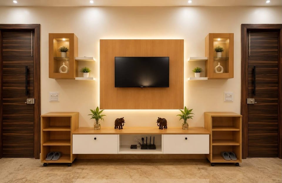 Comfort Apartment | Living area | 32-inch flat-screen TV with digital channels, TV