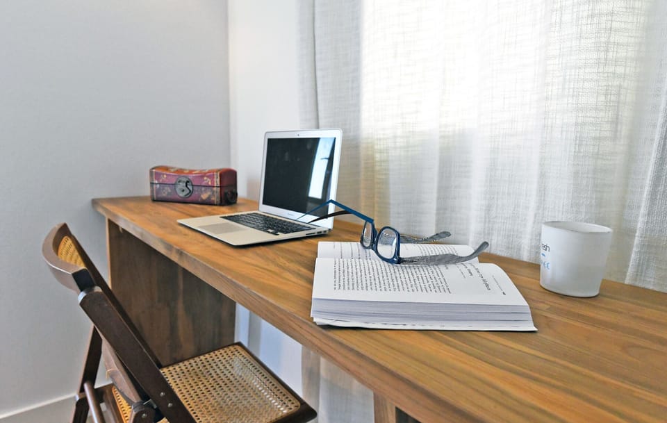 The workspace of the first bedroom