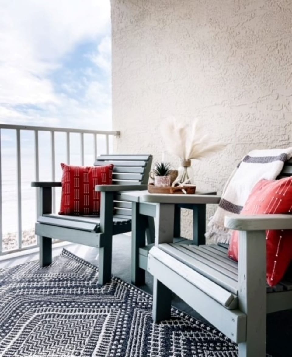 Enjoy the views from the balcony