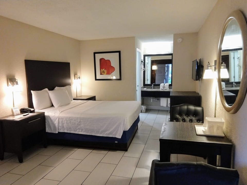 Blackout drapes, iron/ironing board, free WiFi, bed sheets