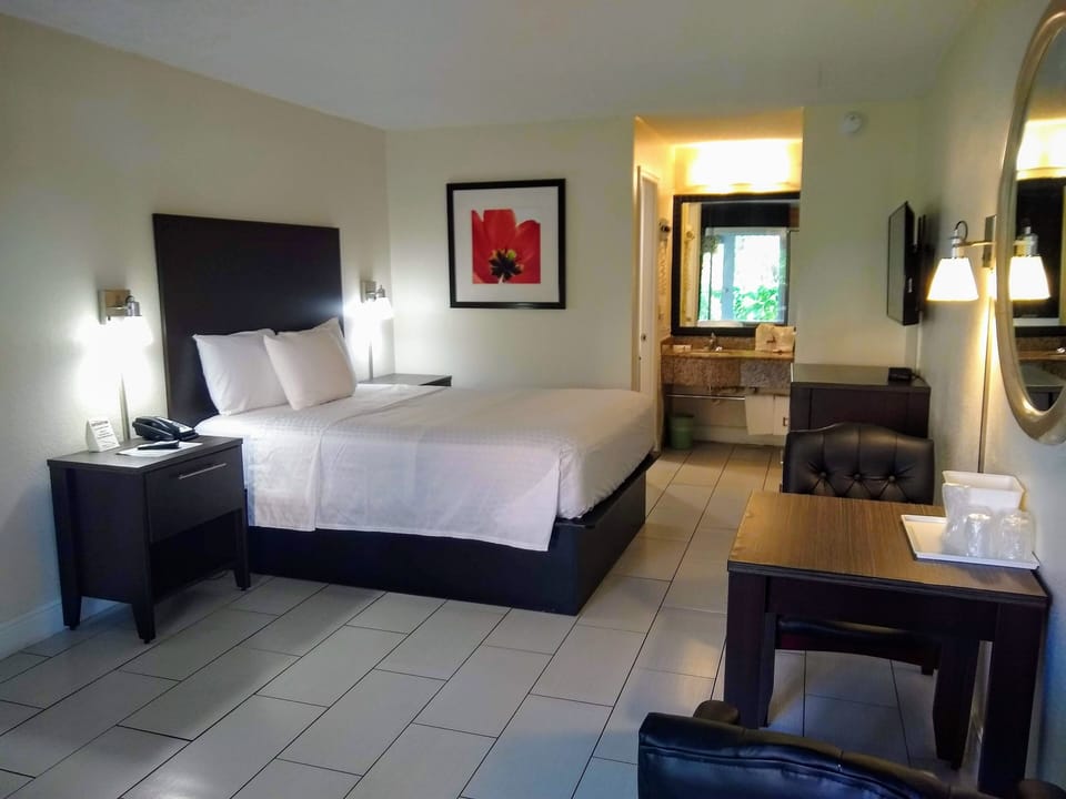 Standard Room, 1 Queen Bed, Non Smoking | Blackout drapes, iron/ironing board, WiFi (free), bed sheets