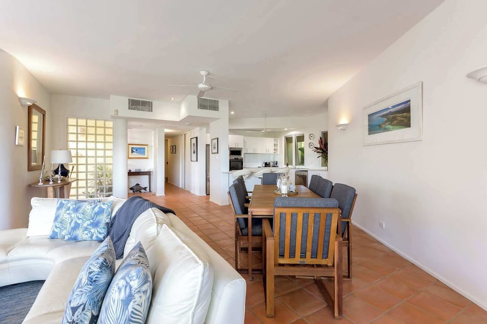 Spacious open-plan dining and living area